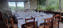 Table set out for meal provided by Max and Cri
