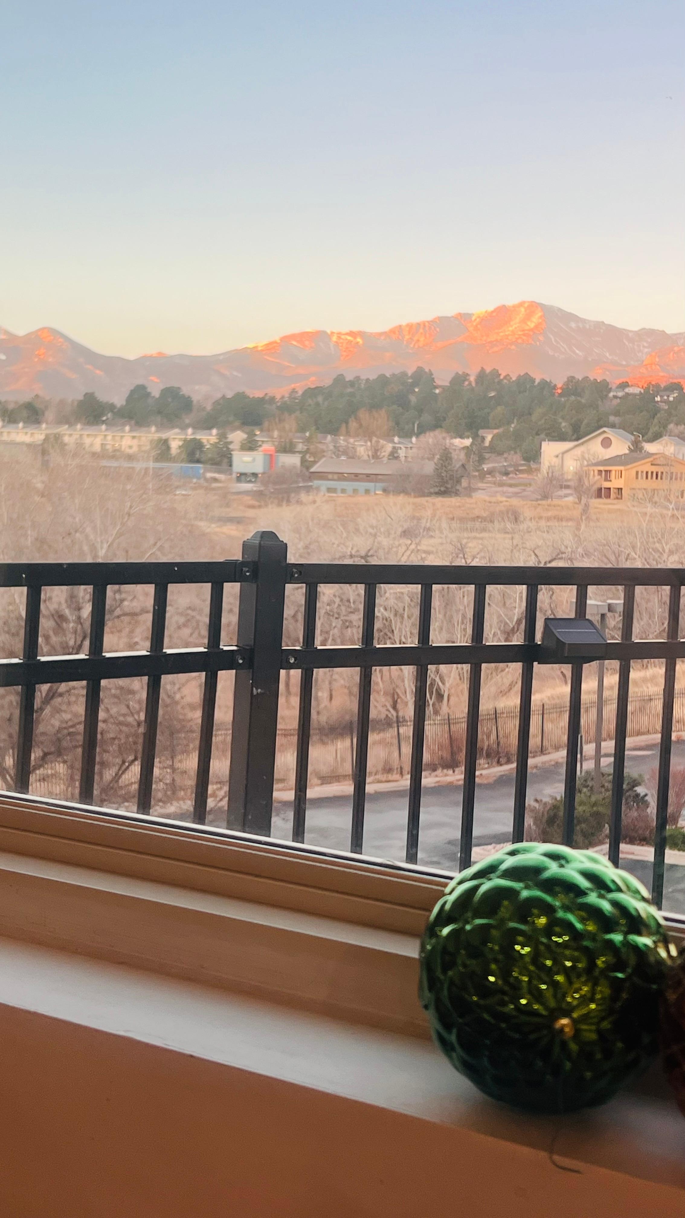 View from the balcony of the breakfast area 