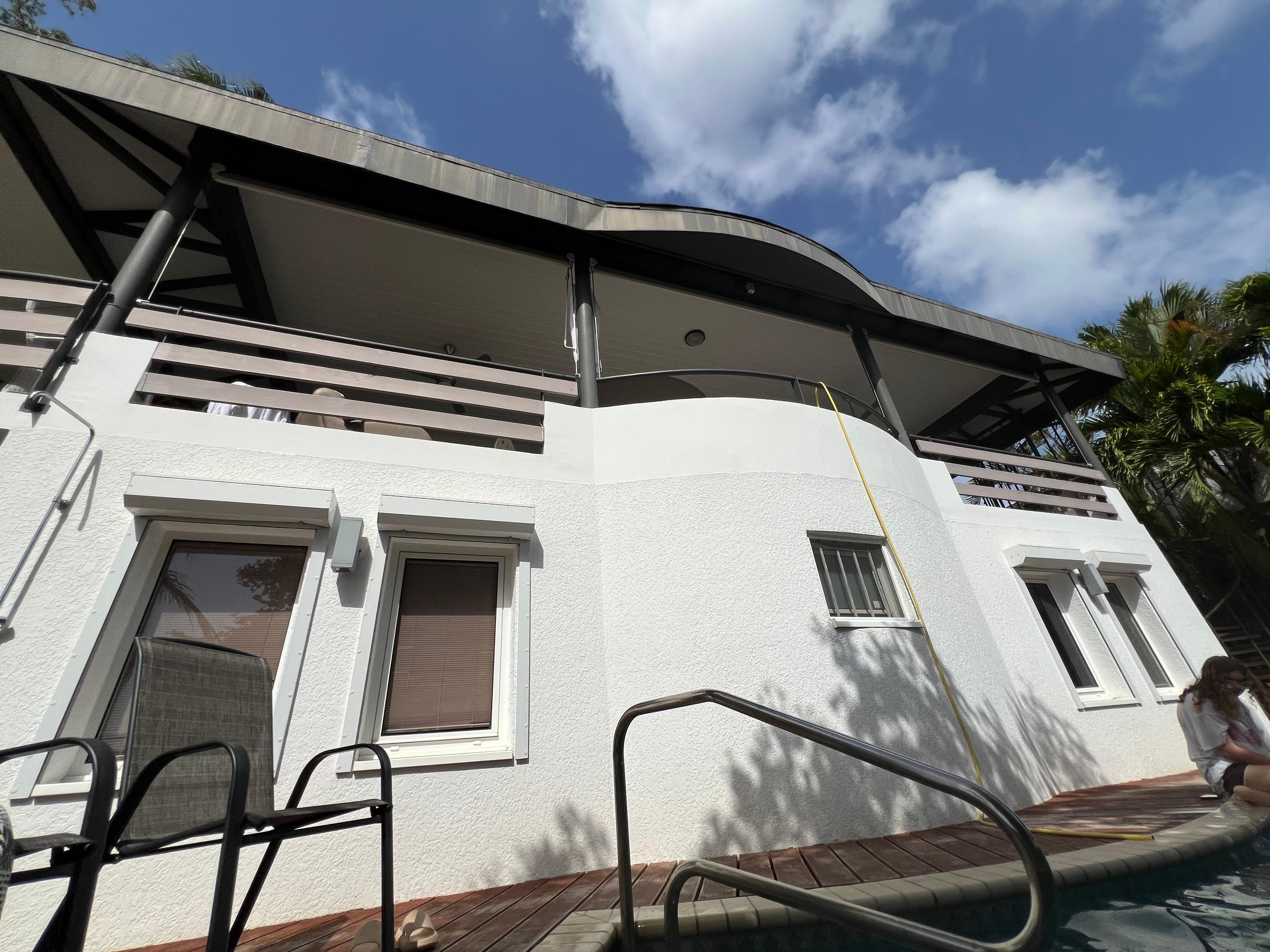 View of the upper deck from the pool