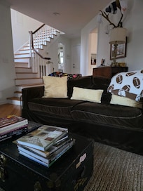Living room looking at the stairs