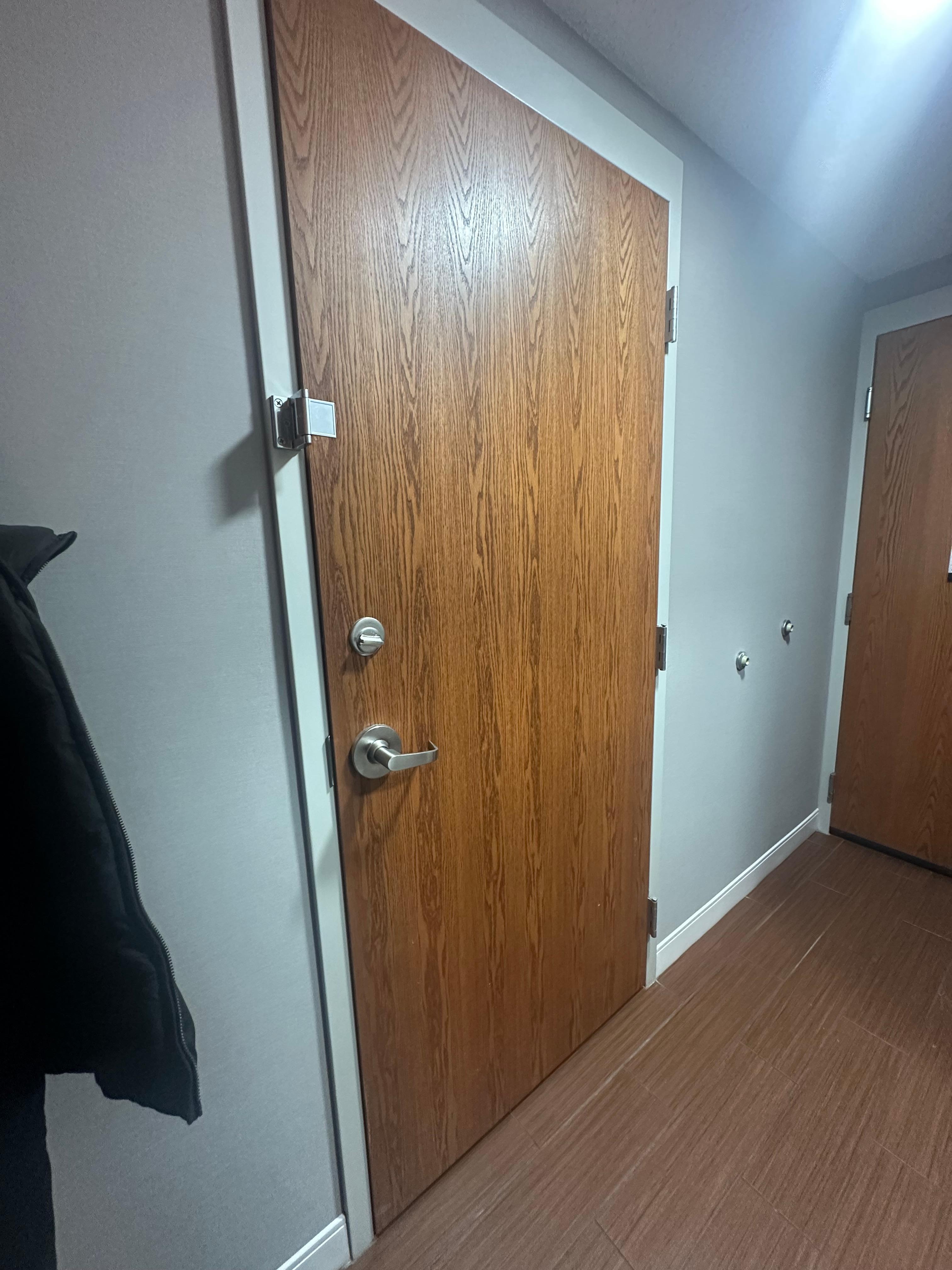 Door won't lock or even close properly, front staff not even apologetic or willing to switch my room for safety. 