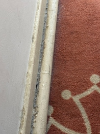 Dirt beside the bed