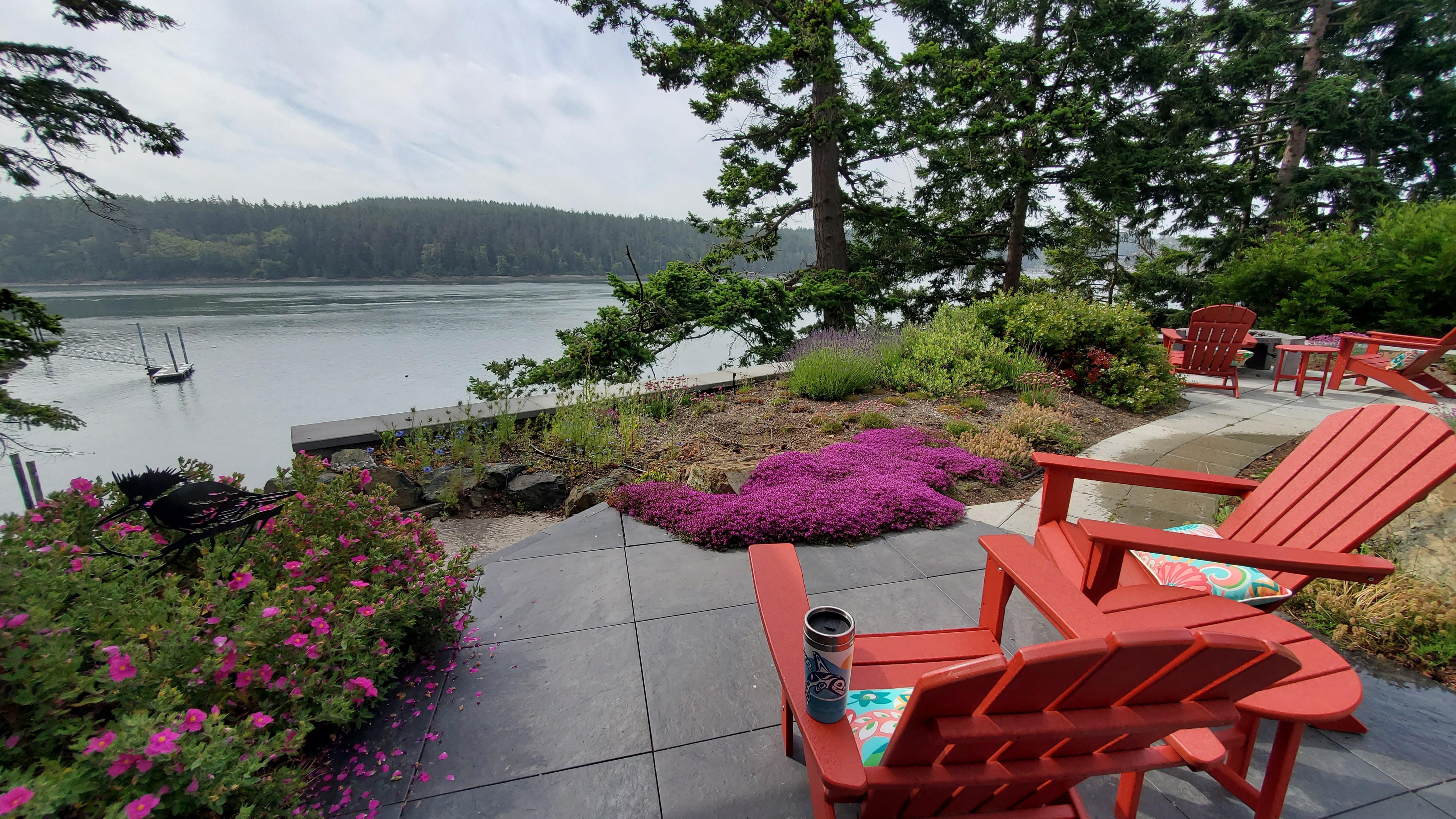 A little overcast on the last day but still a beautiful sight right on the patio. 