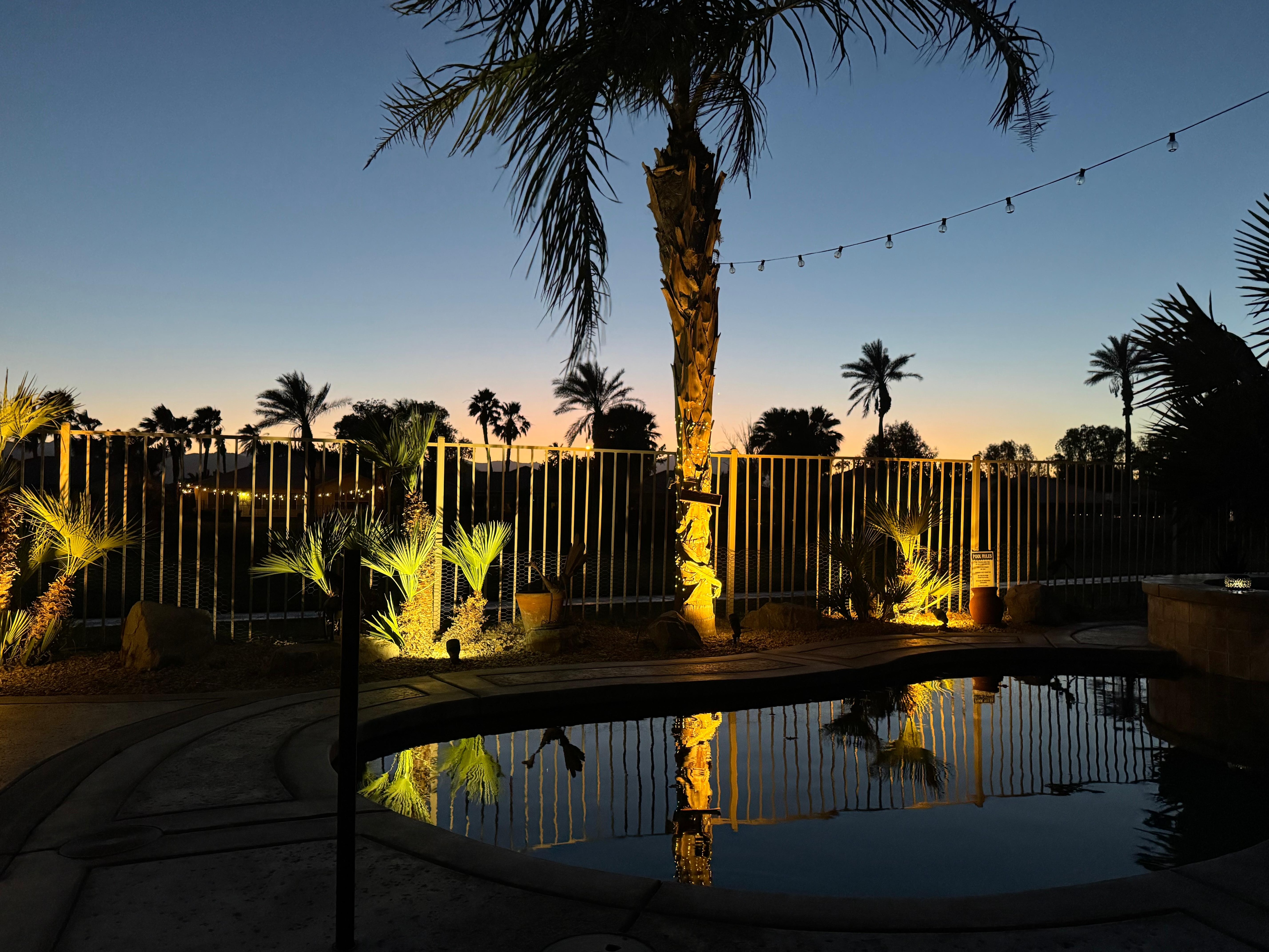 Sunset view from the patio.