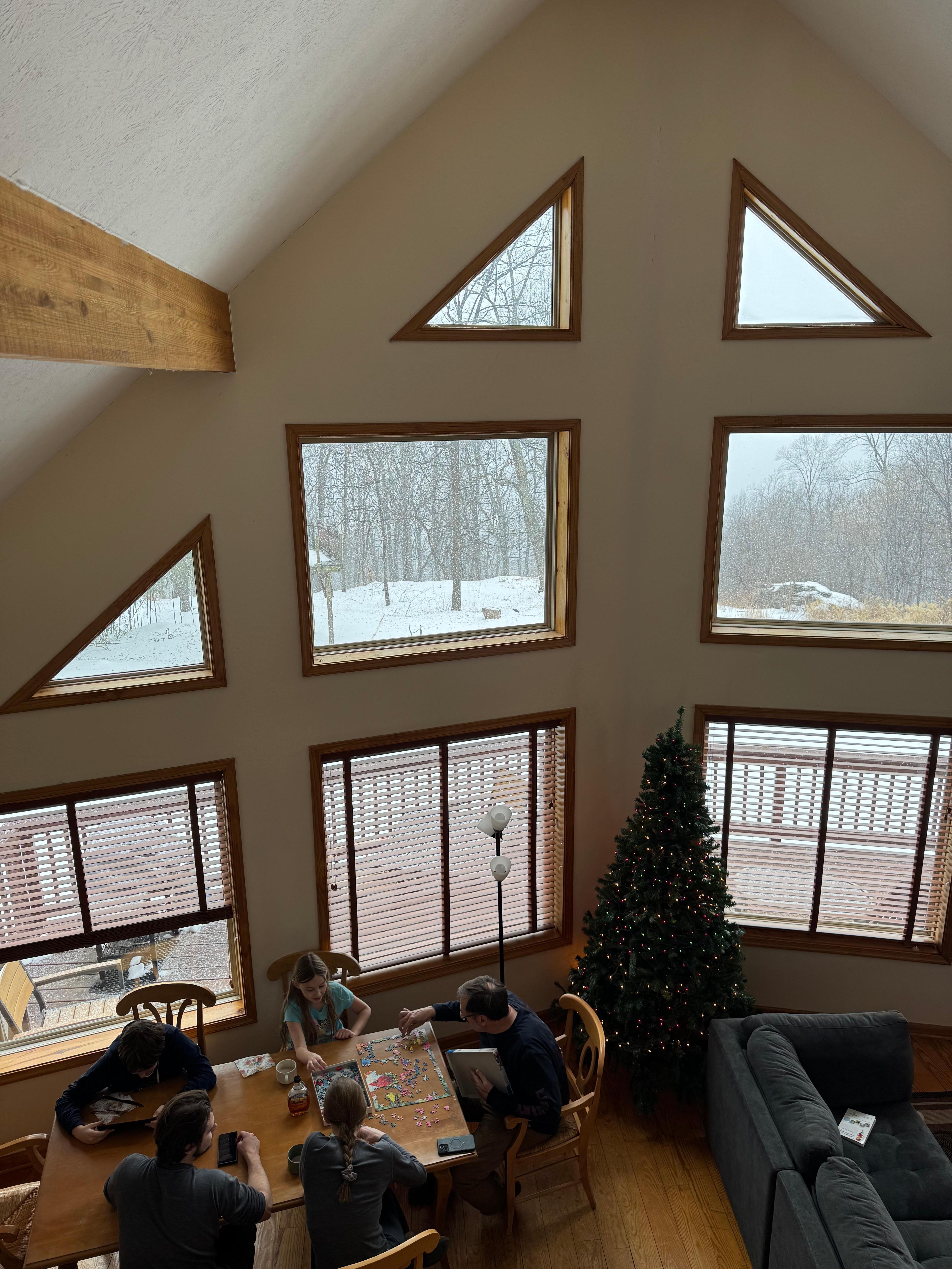 Cozy and warm on a snowy day!