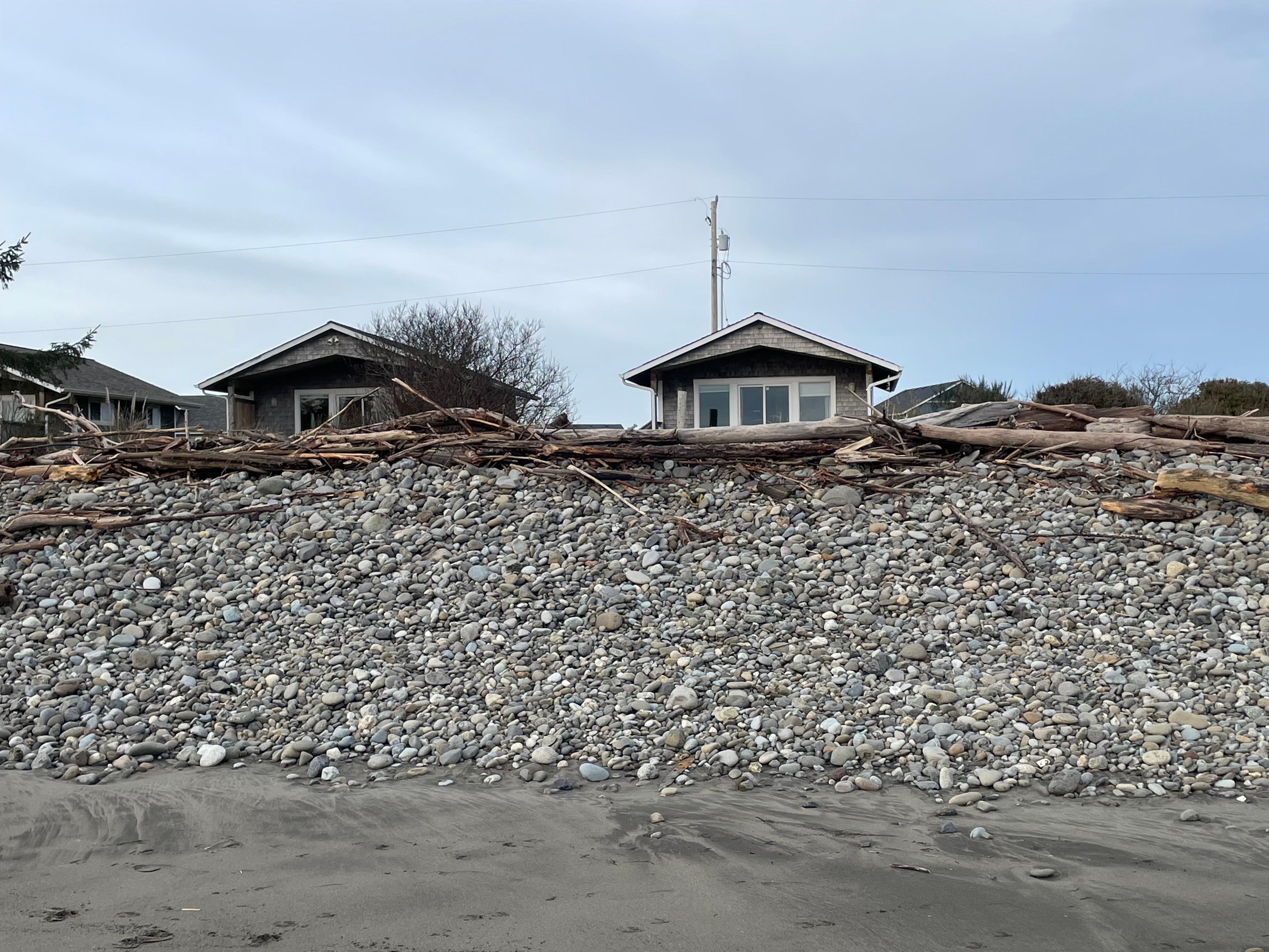 View from beach looking back at our cottage. 