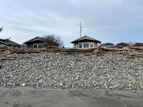 View from beach looking back at our cottage.
