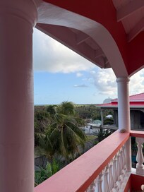 A view from the balcony outside the bedroom door.