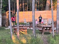 S’mores around d the fire pit.
