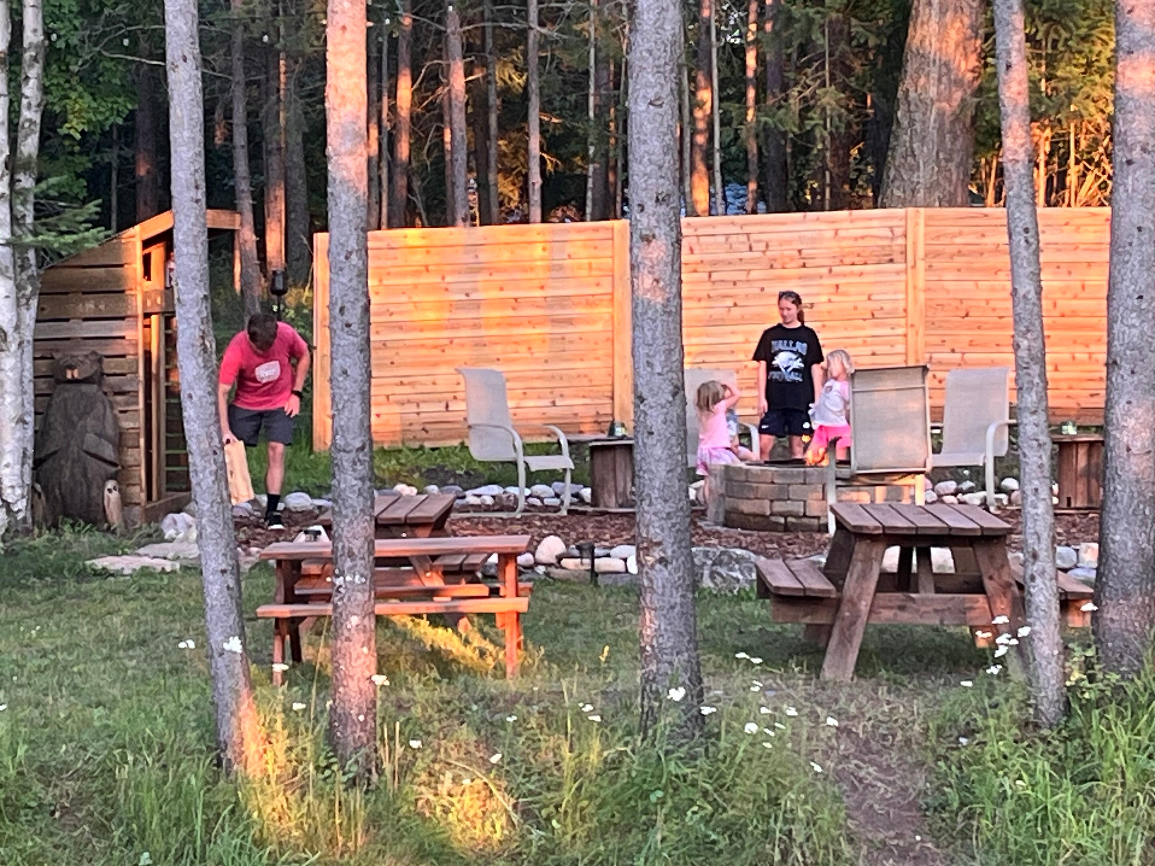 S’mores around d the fire pit. 