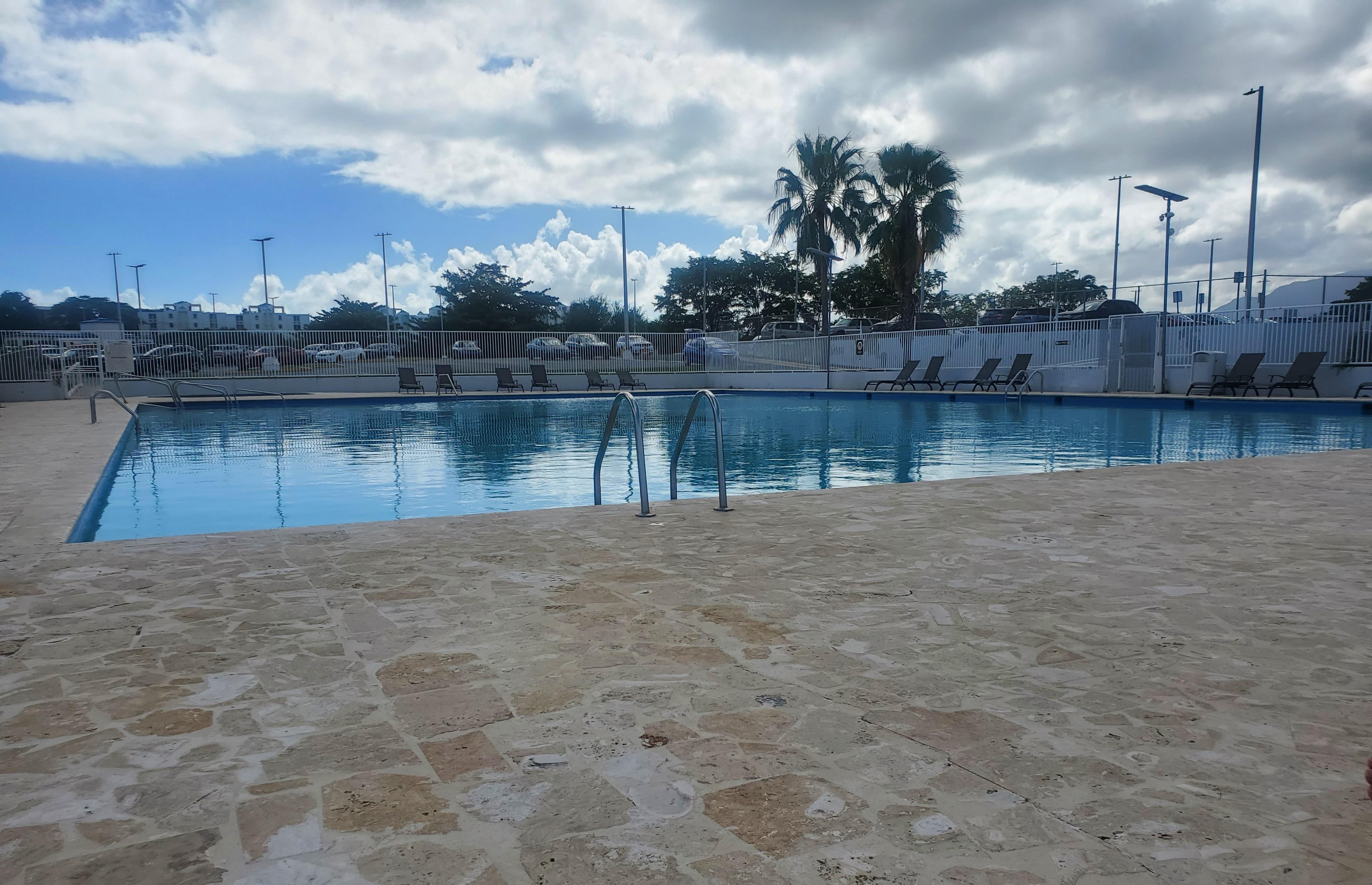 Pool area was never crowded, gets a lot of sun.