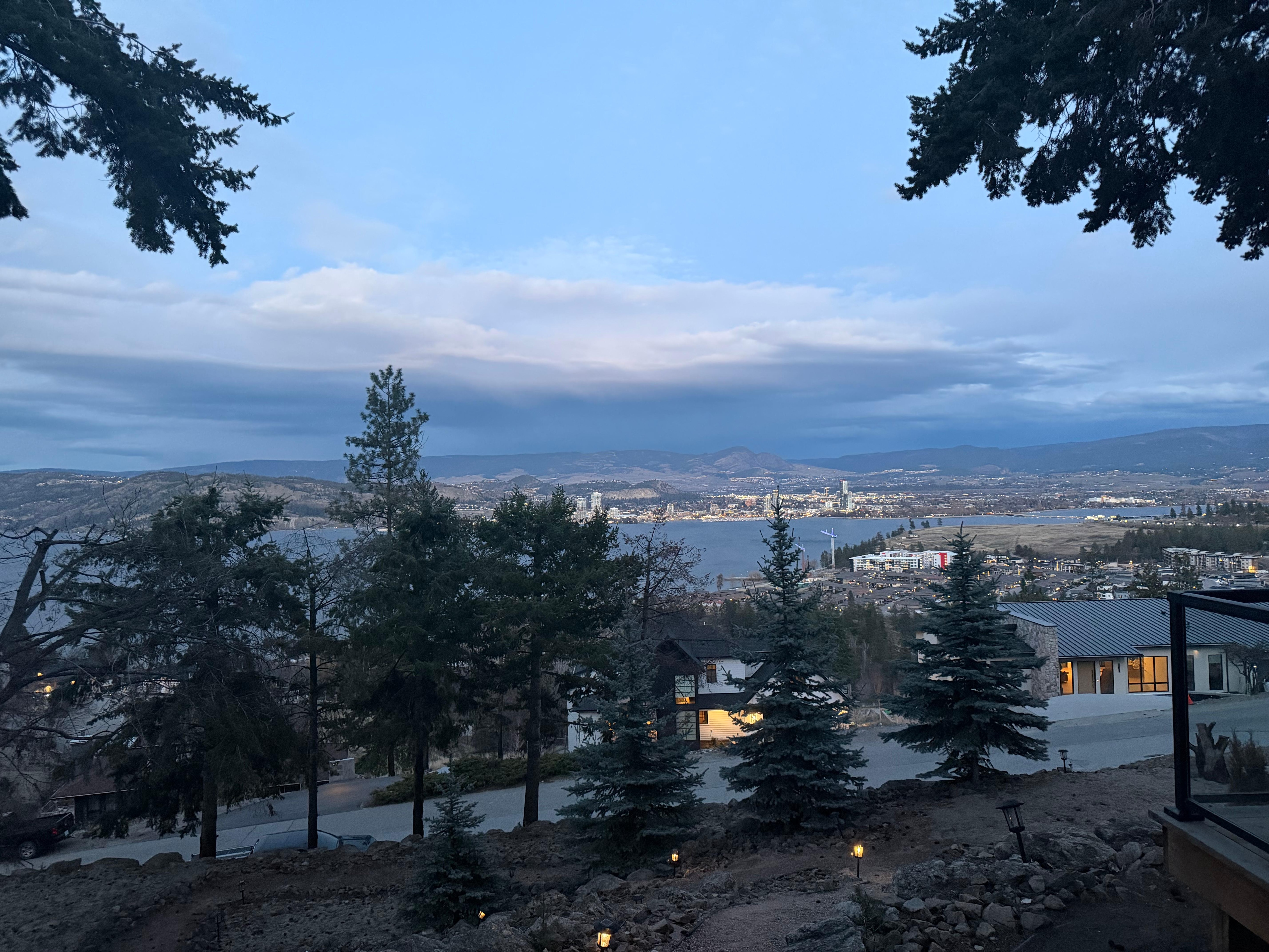 The view from the hot tub or sunroom. 