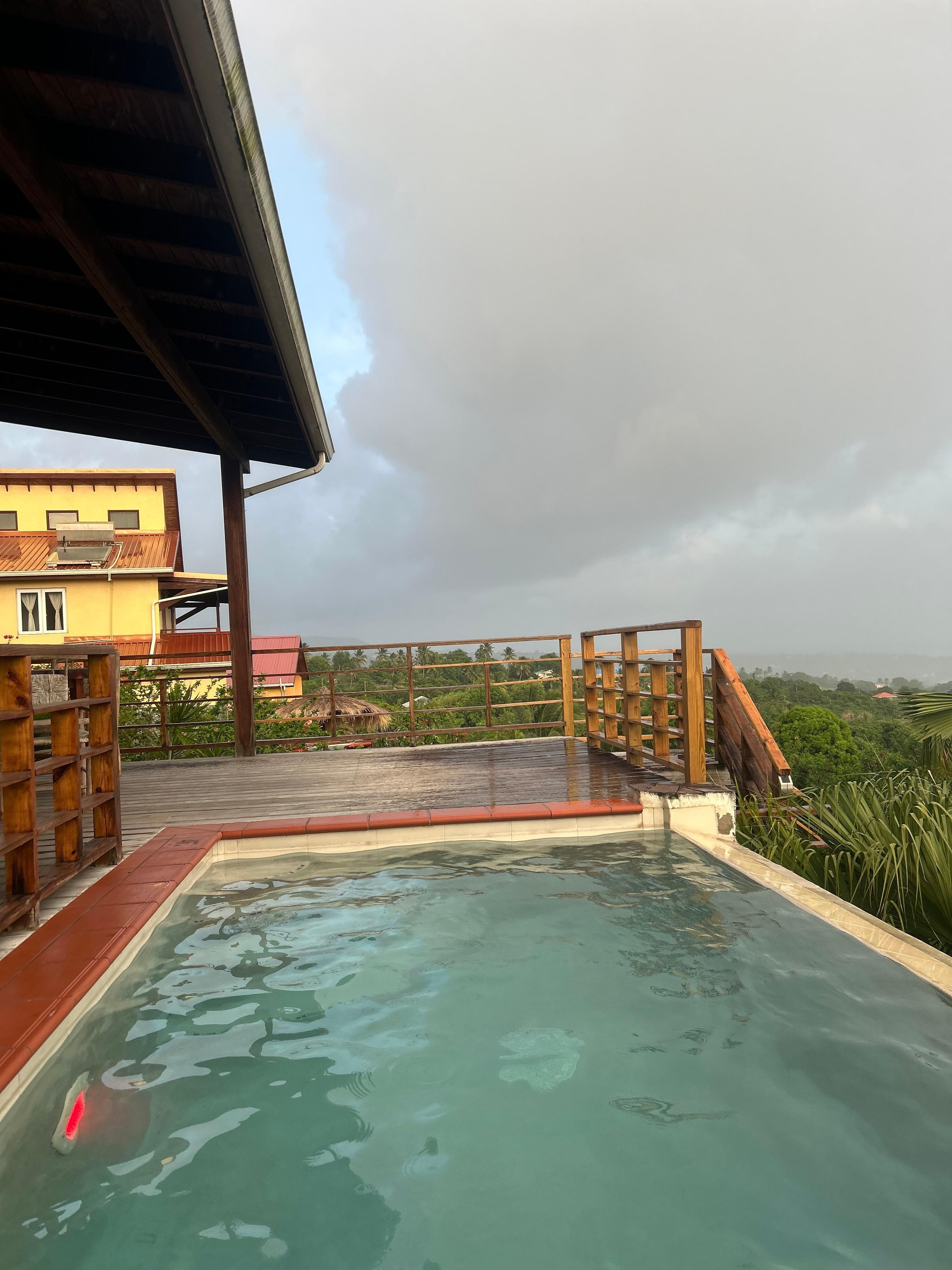 A view of the pool most of the inside is video and I couldn’t upload it but the villa is exactly as pictured :)