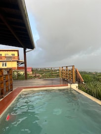 A view of the pool most of the inside is video and I couldn’t upload it but the villa is exactly as pictured :)