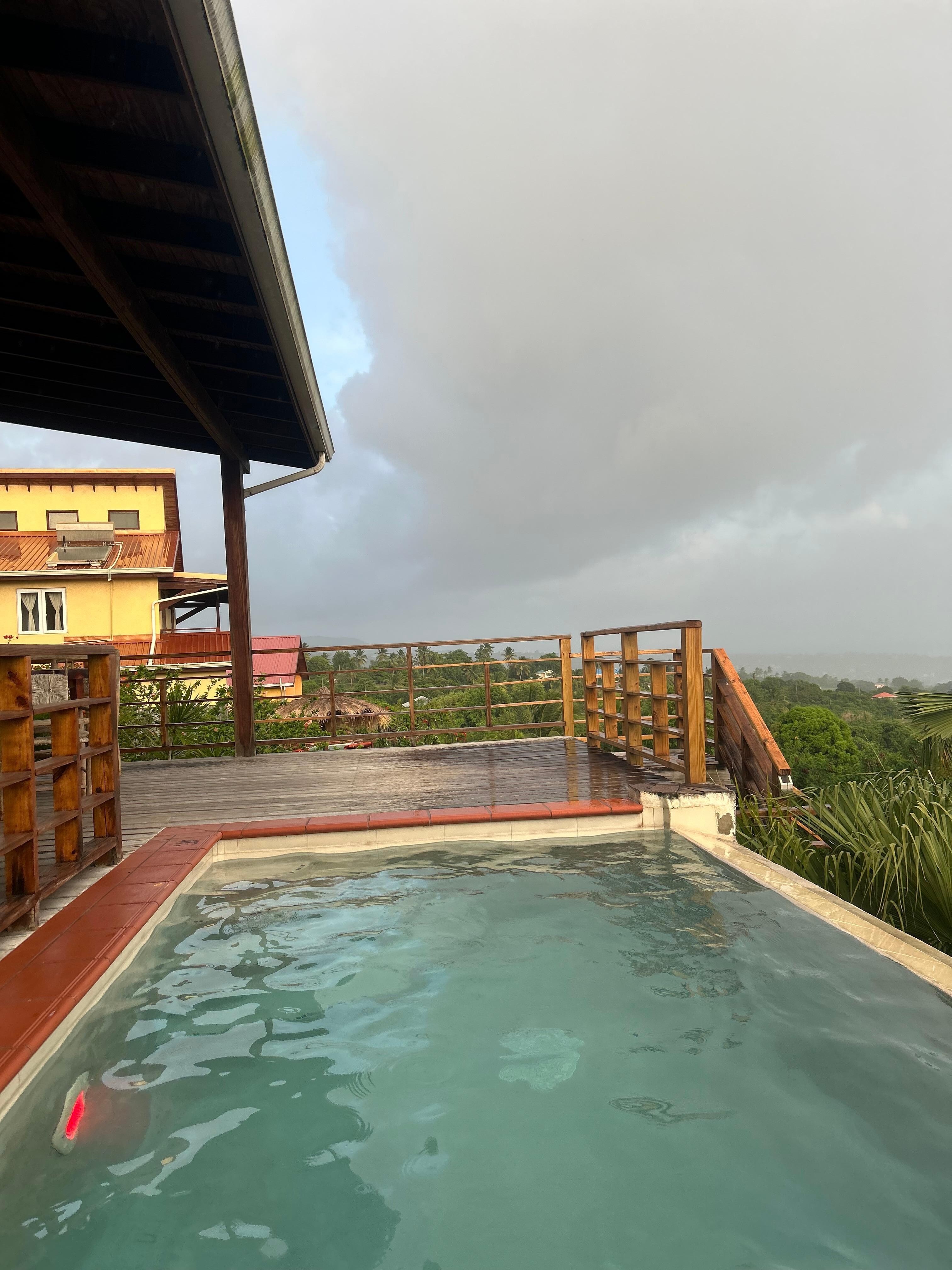 A view of the pool most of the inside is video and I couldn’t upload it but the villa is exactly as pictured :)