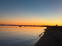 Sunset on the beach.