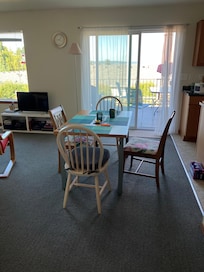 Perfect sitting area right next to the deck