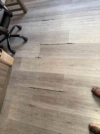 Floor was peeling up catching on socks
