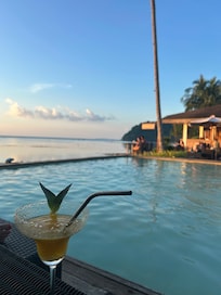 Pool and wonderful mangoritas at happy hour