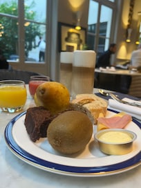 Typical Breakfast. Baked goods plentiful and delicious.