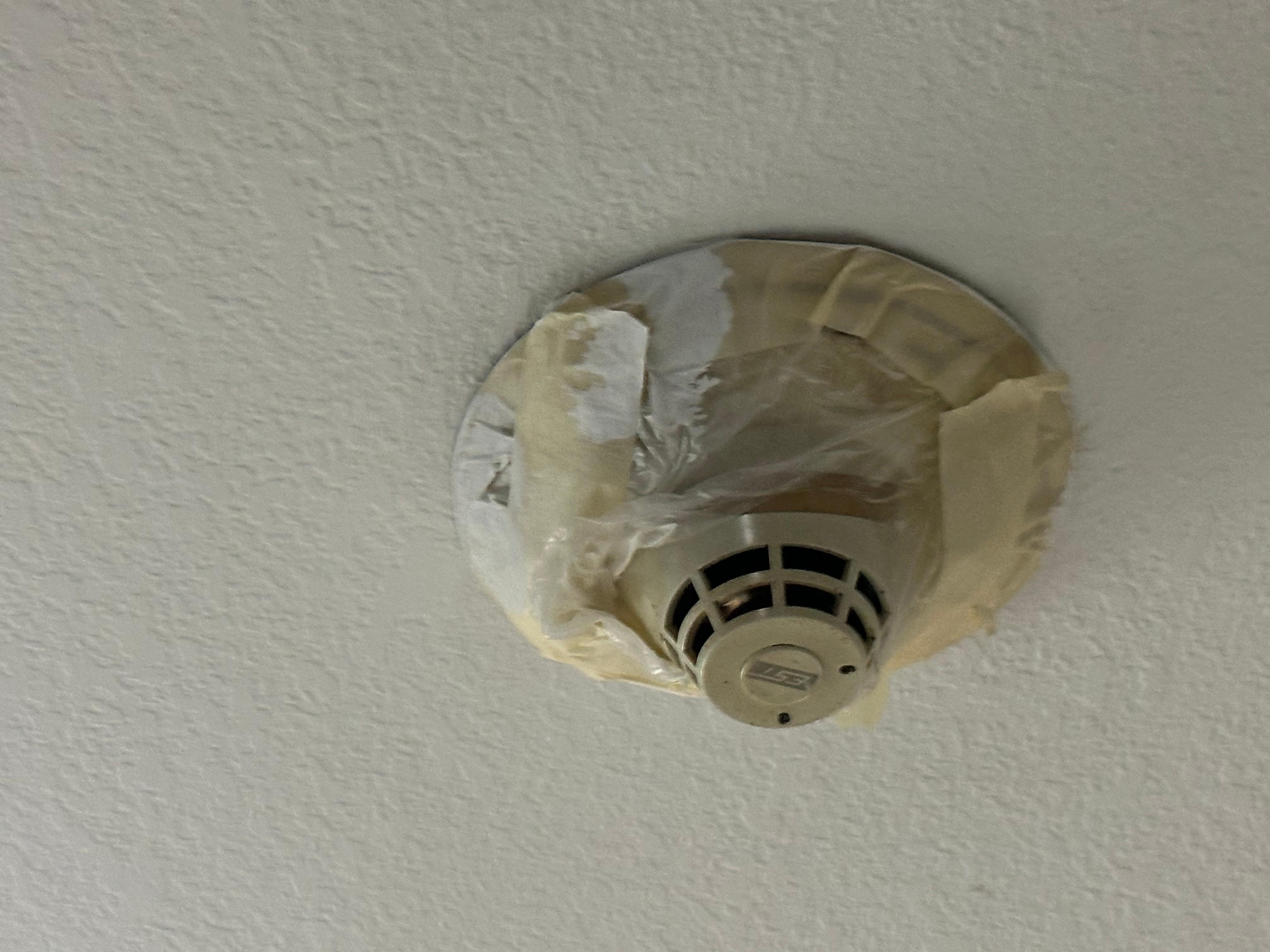 Taped up fire alarm 