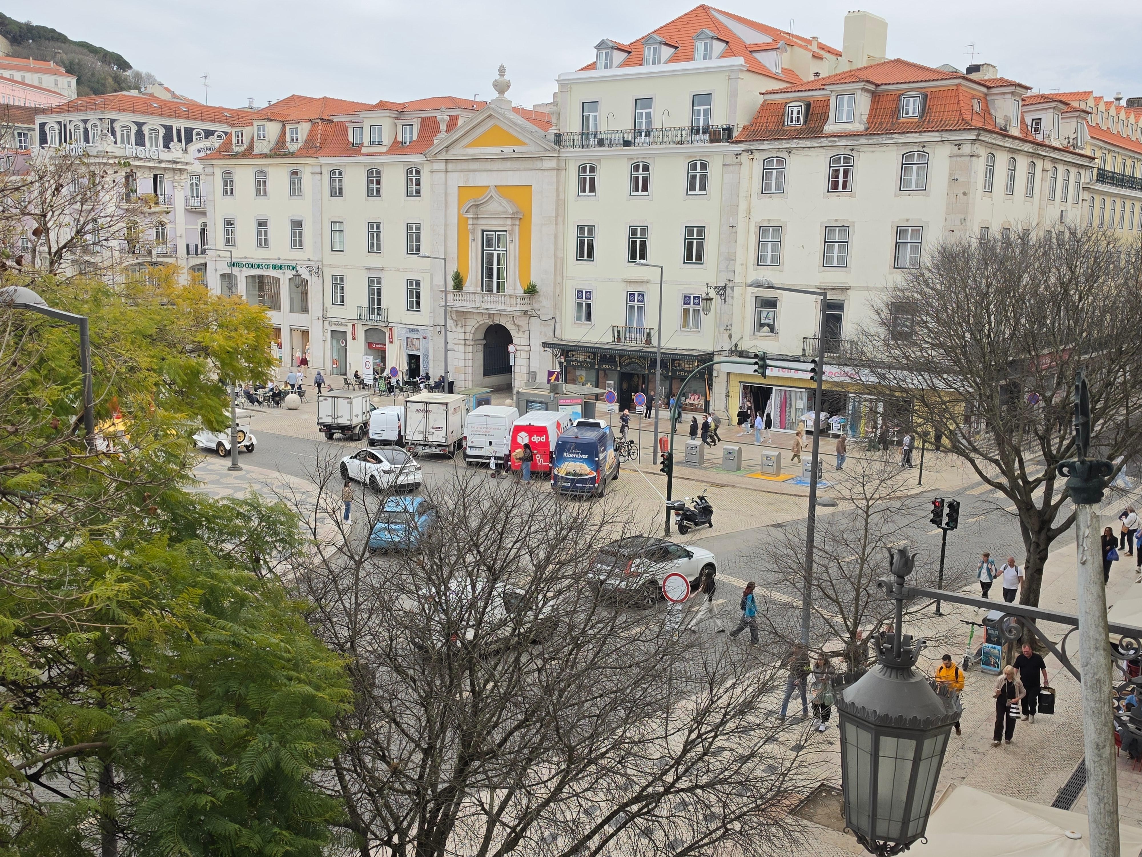 View of square from room.