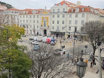 View of square from room.