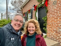 Our arrival to the back entry of the property.
