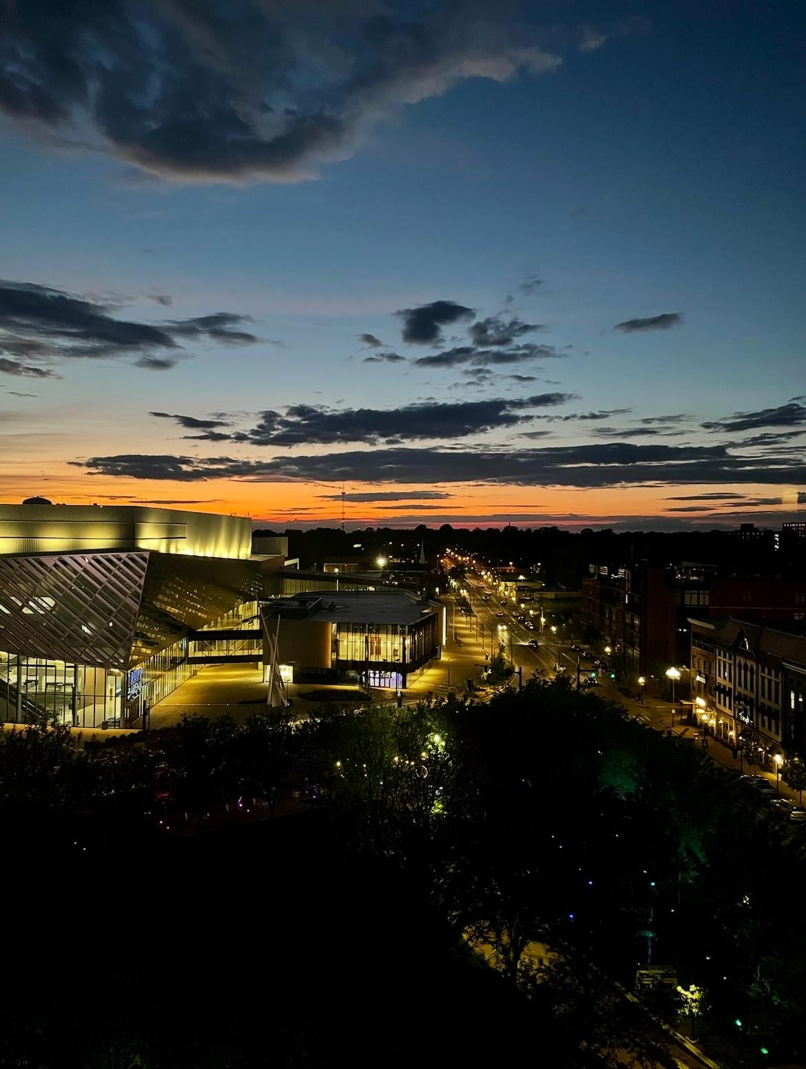 view from room overlooking at rupp arena