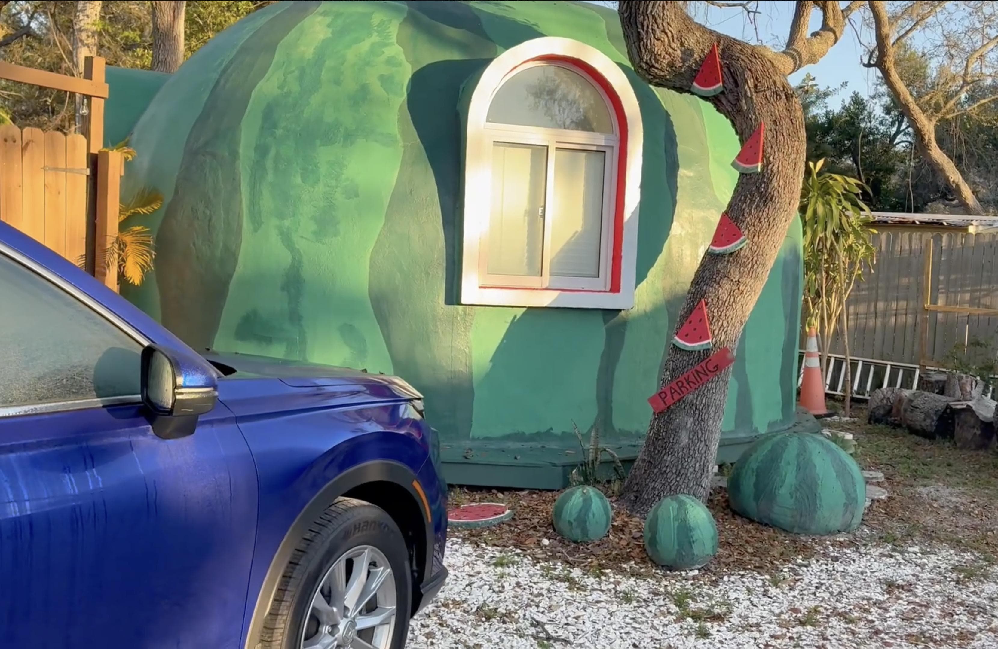 Look!  It's a little watermelon house!