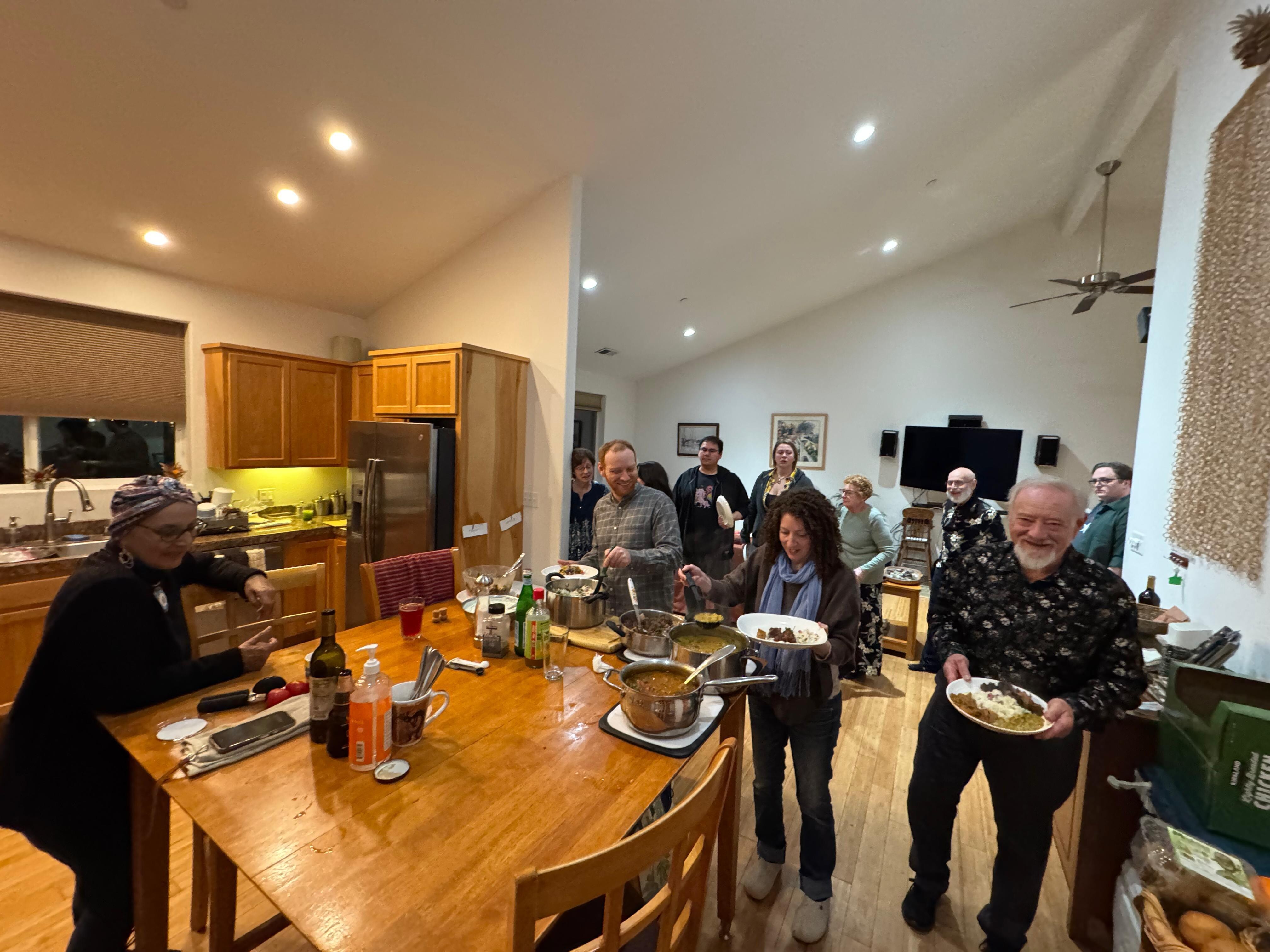 One of our festive dinners.