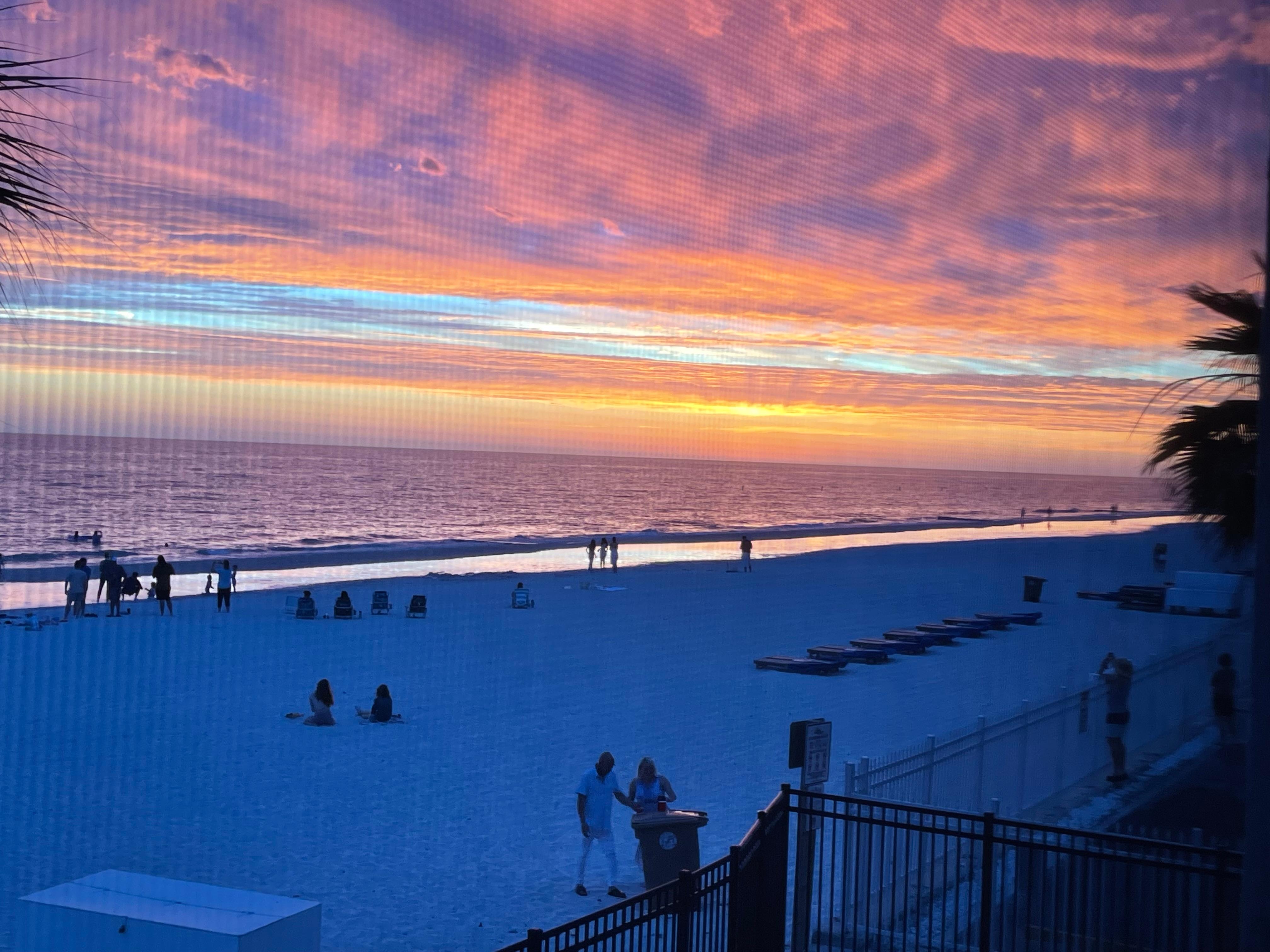 Sunset from screened porch