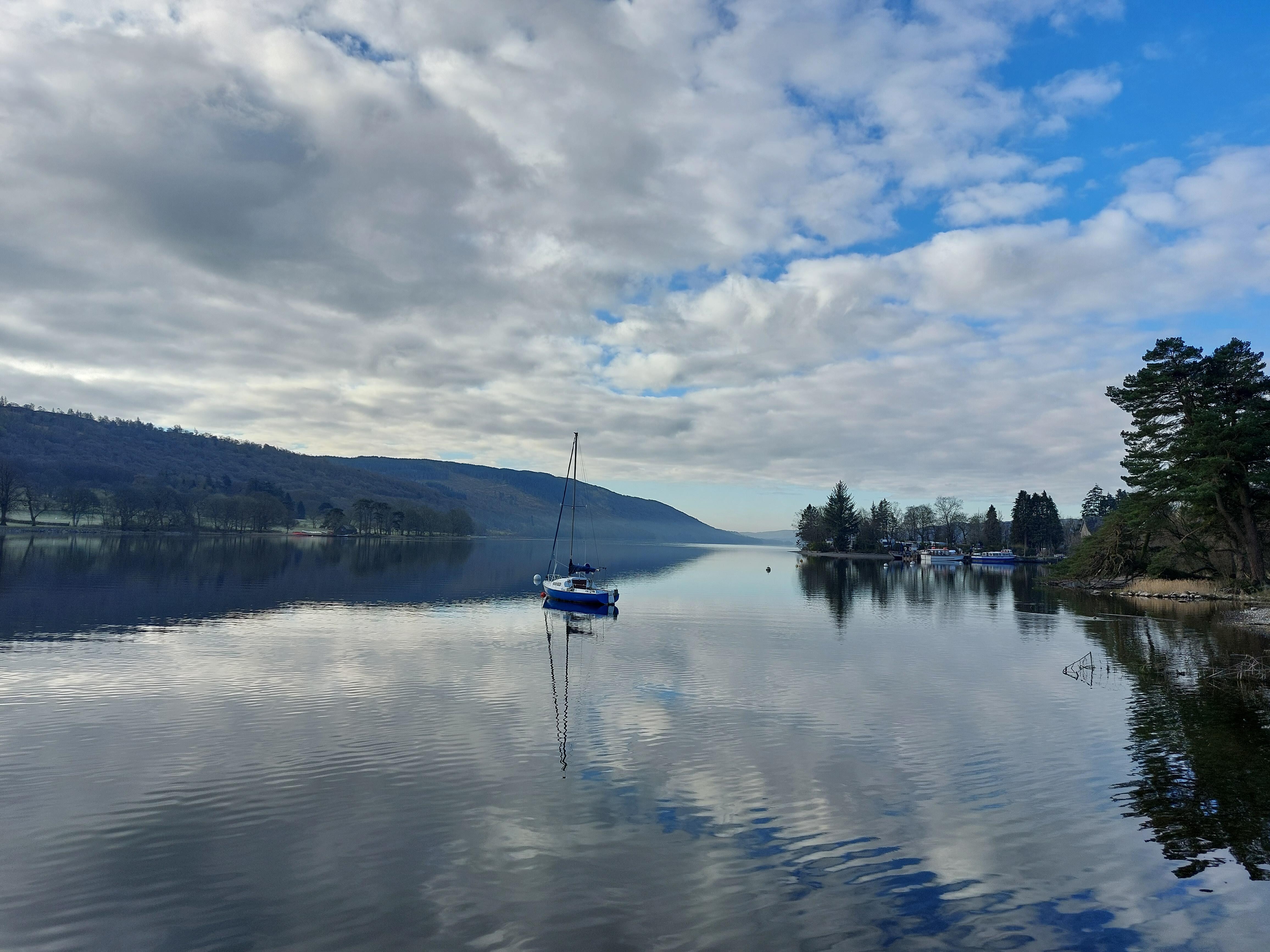 View of lake from hotel grounds