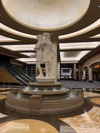 Statue in lobby.
