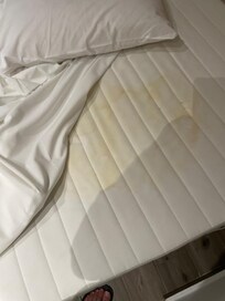 Urine stained mattress