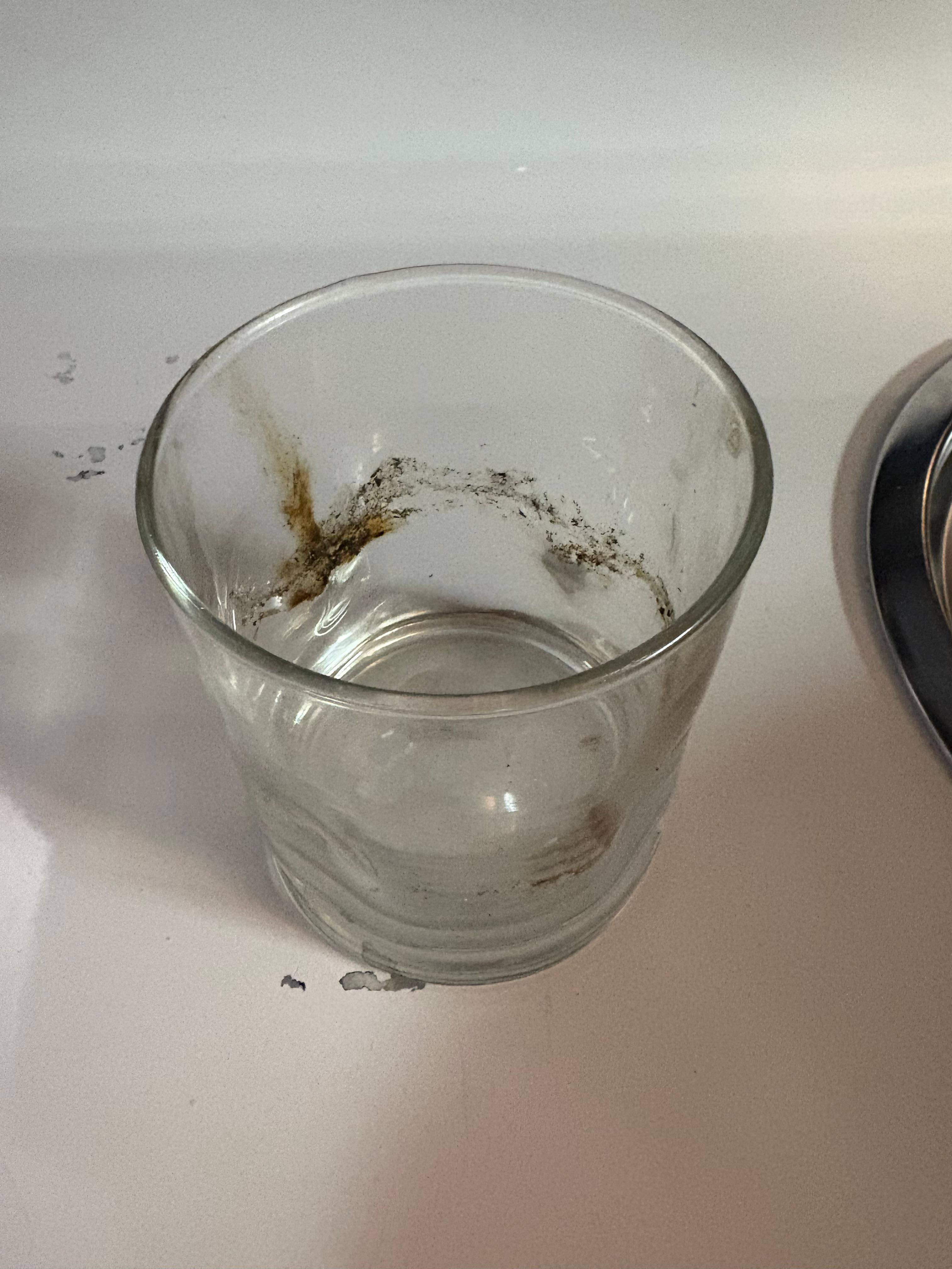 Dirty dishes just put back in cabinet 