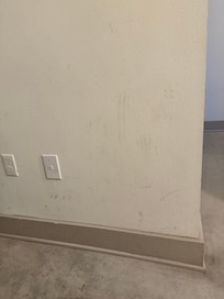 Dirty worn walls everywhere