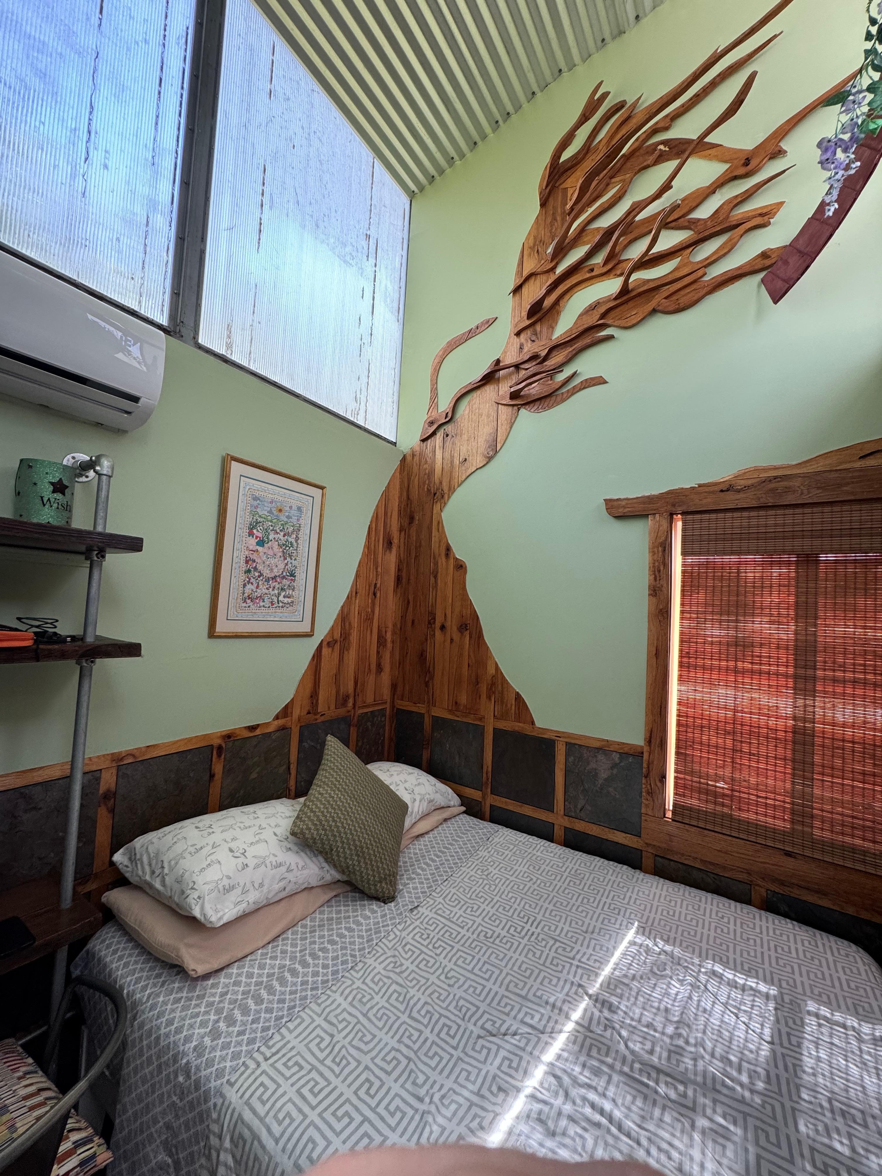 The rental is not an actual treehouse - but is dies have a tree decorative detail