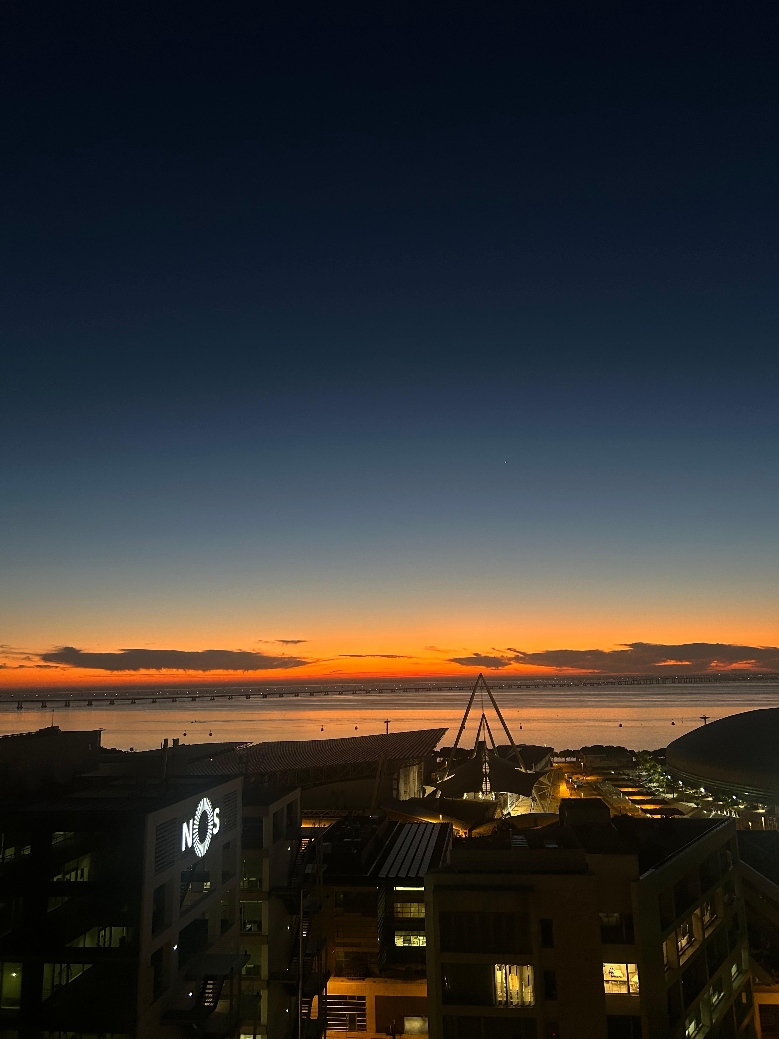 Sunrise is beautiful from the balcony