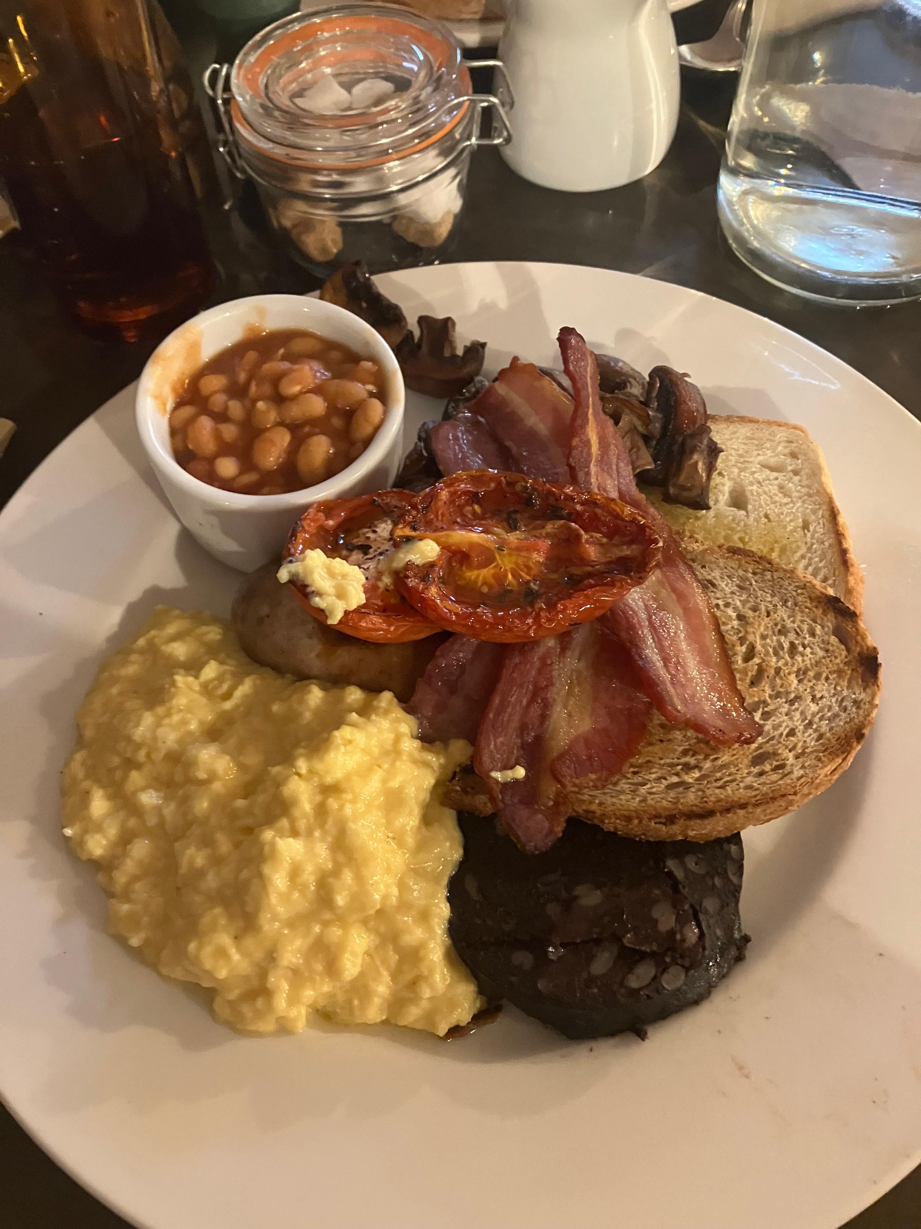 Delicious full English breakfast