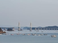 정원서 바라본 서해