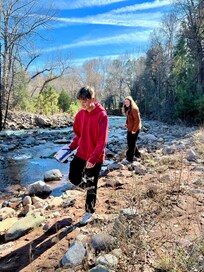 Walk along Hermosa Creek on the property