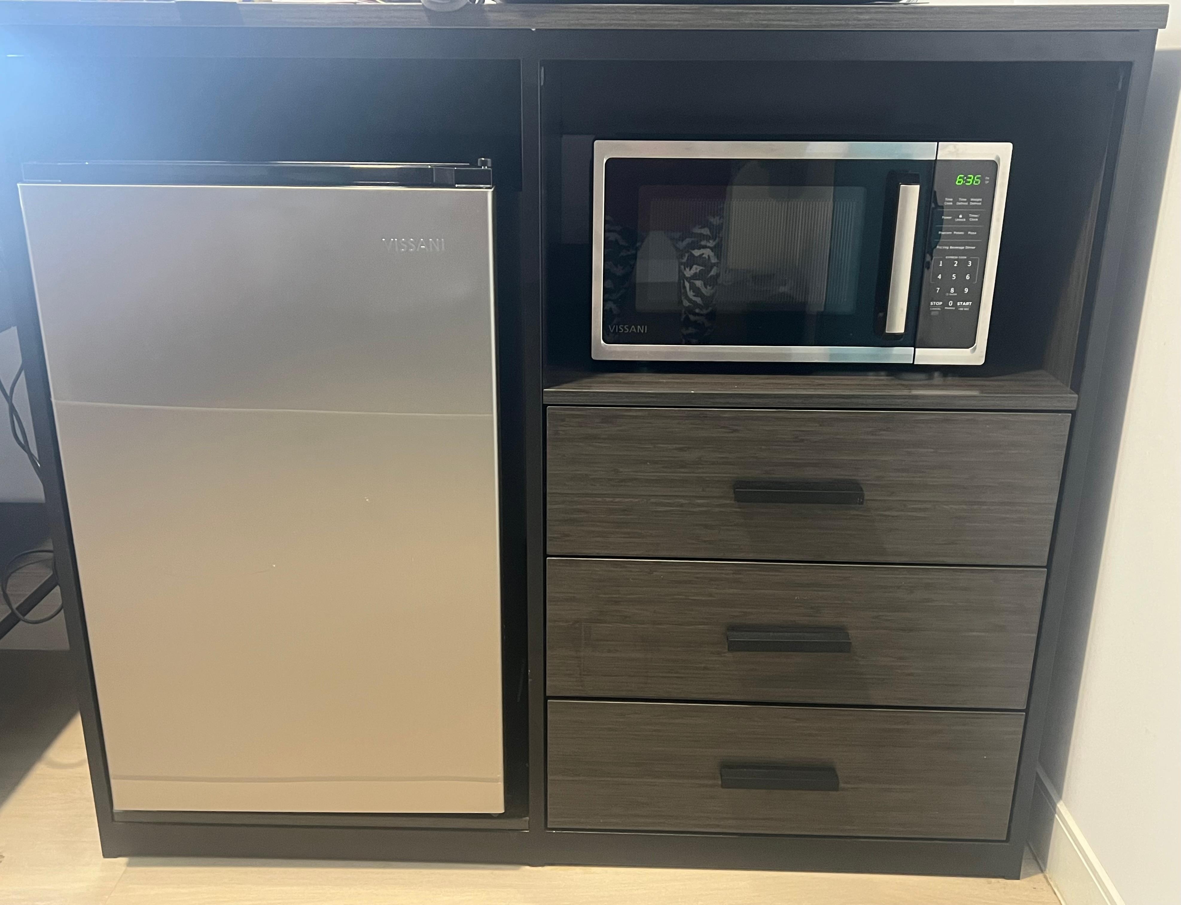 Fridge and Microwave were nice perks and handy!!