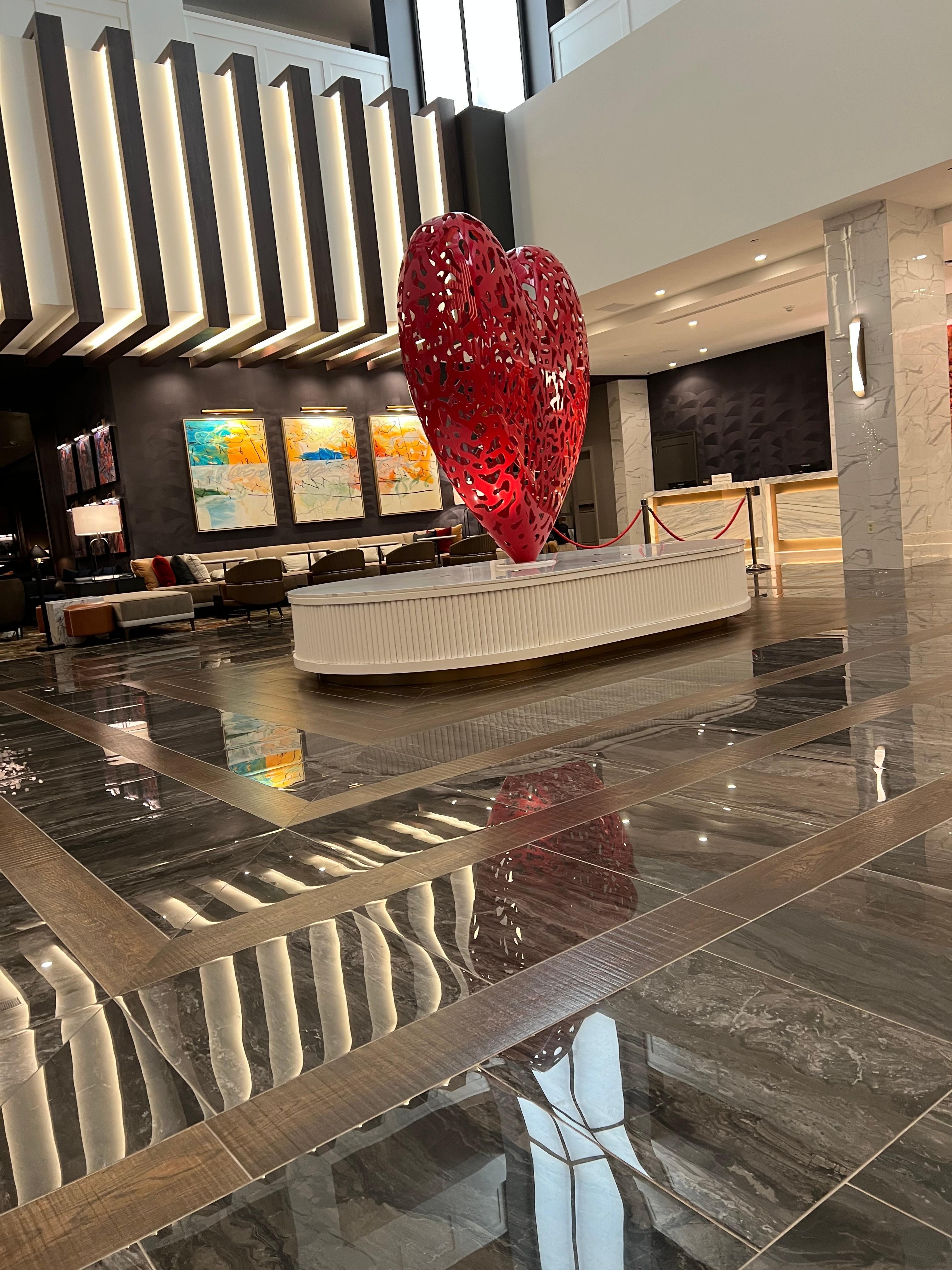 Cute heart in the entrance 