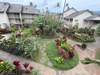 View from the front door. Such beautiful grounds!