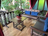 部屋の前のテラス