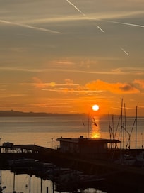 Sun rise from the balcony.
