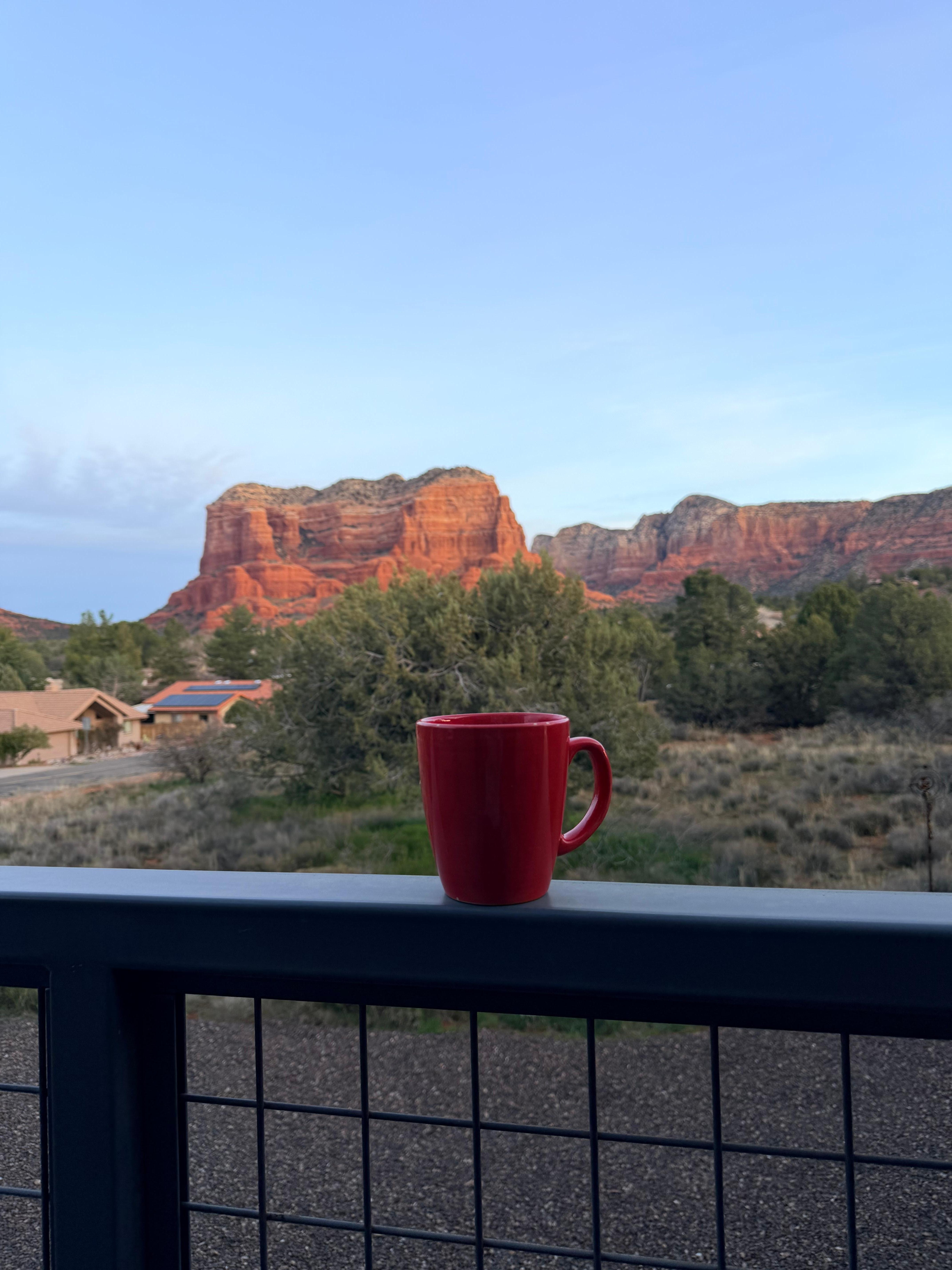 Morning coffee on the deck!