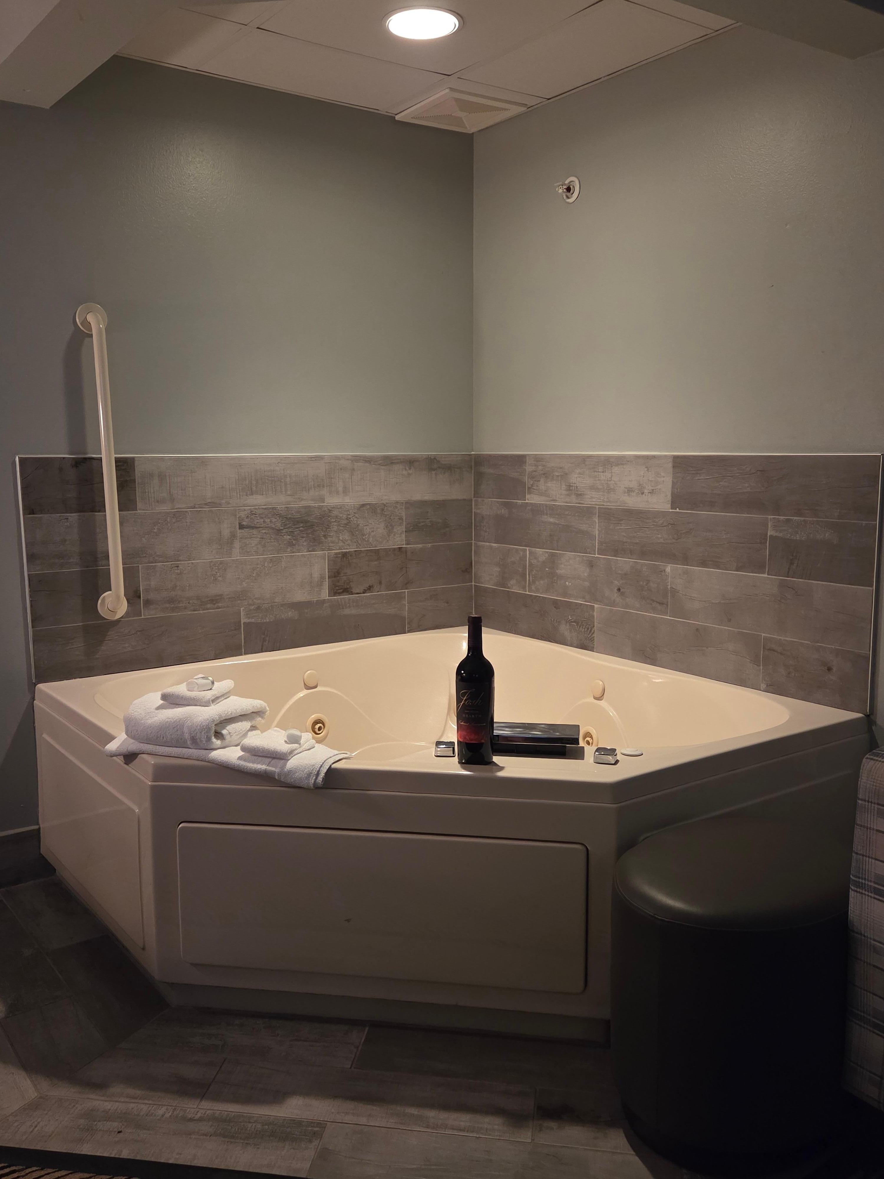 We had some spirits while in the tub.