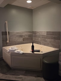 We had some spirits while in the tub.